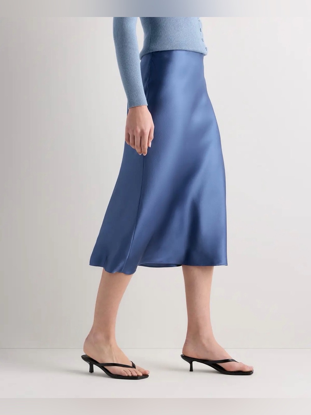 NWT Quince Washable Silk Skirt - Picture 3 of 5